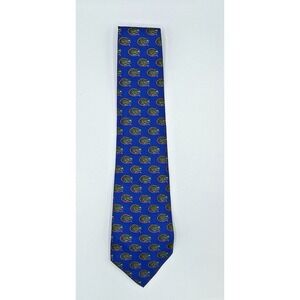Florida Gators Silk Tie Blue Logo All Over Print Eagles Wings Mens